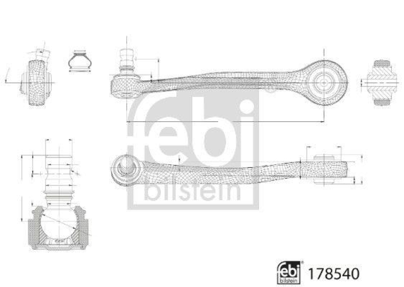 FEBI BILSTEIN 178540 Querlenker mit Lager und Gelenk für VW-Audi