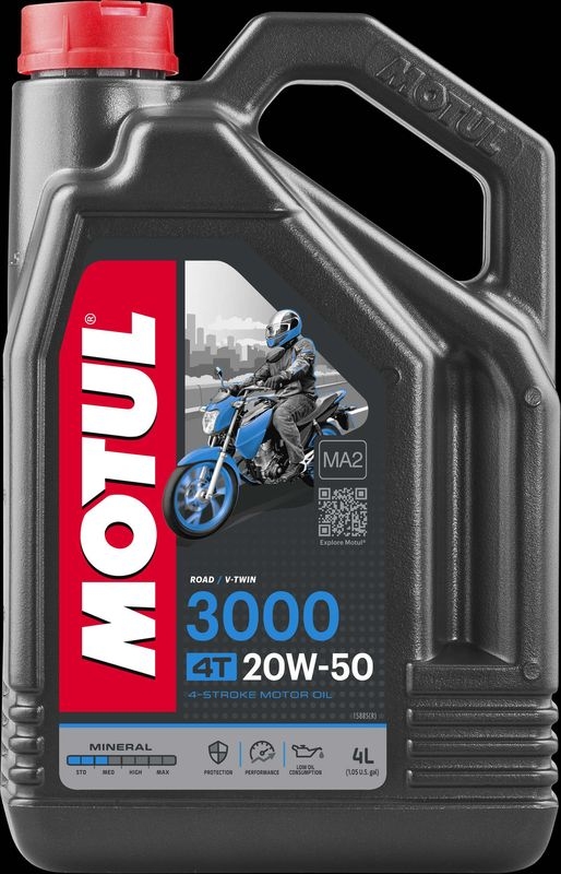 MOTUL 107319 Motoröl 3000 4T 20W-50 4 L