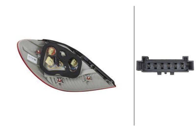 HELLA 2VP 008 427-101 Heckleuchte rechts Halogen MB