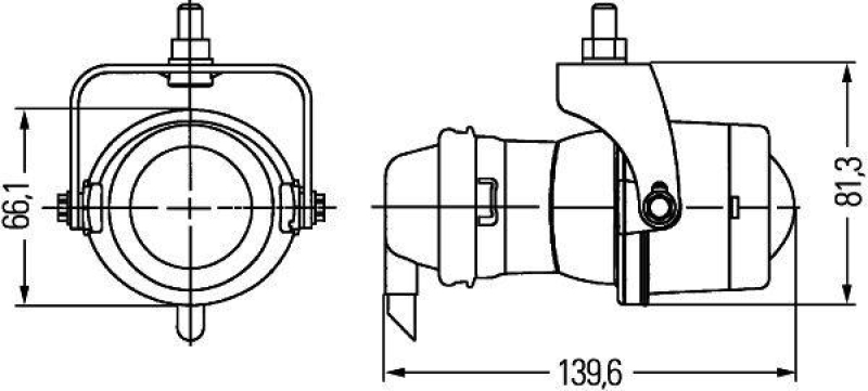 HELLA 1GL 008 090-217 Arbeitsscheinwerfer Micro DE Halogen