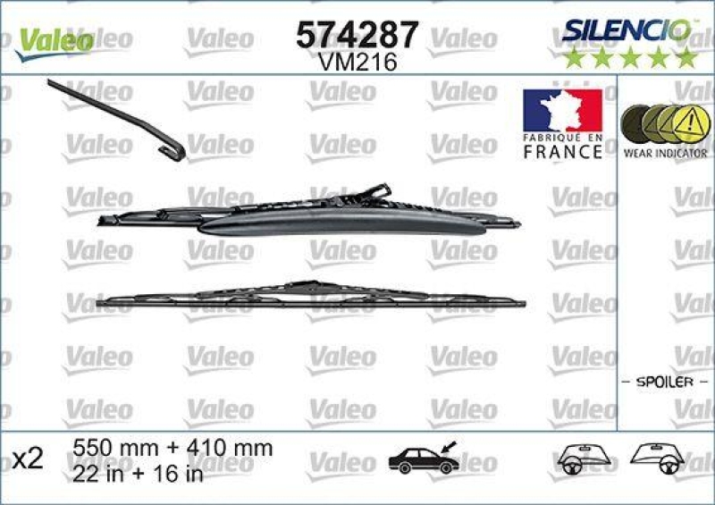 VALEO 574287 Silencio Performance (x2) VM216