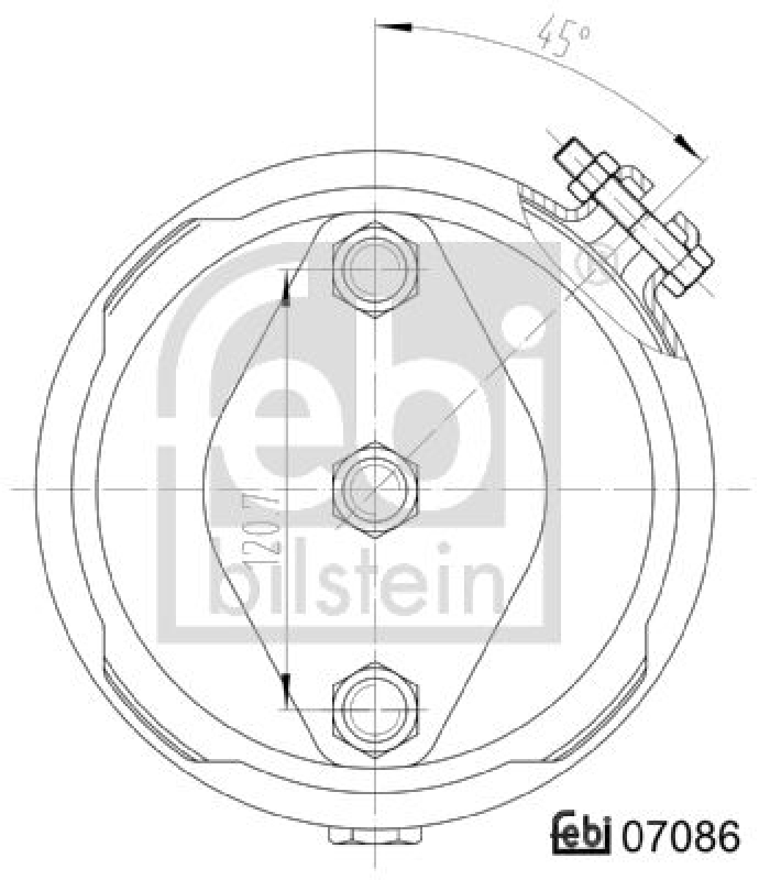 FEBI BILSTEIN 07086 Membranzylinder mit AnbaumaterialUniversell verwendbar