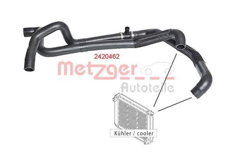 METZGER 2420462 Kühlerschlauch für VW