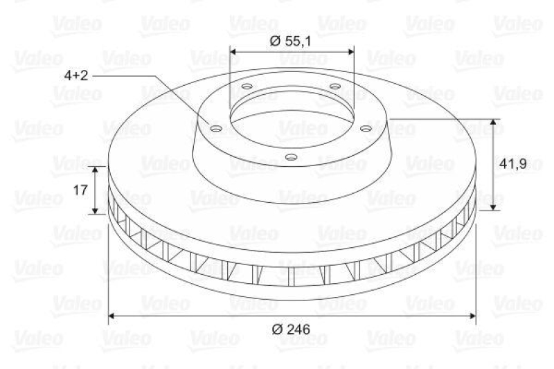 VALEO 197609 Bremsscheibe