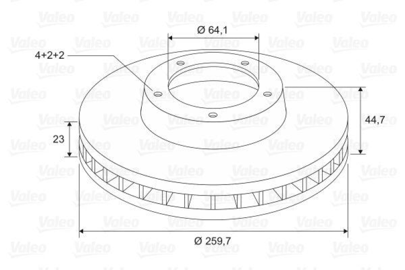 VALEO 197619 Bremsscheibe