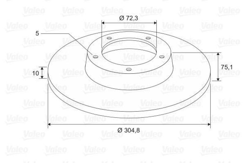 VALEO 197624 Bremsscheibe