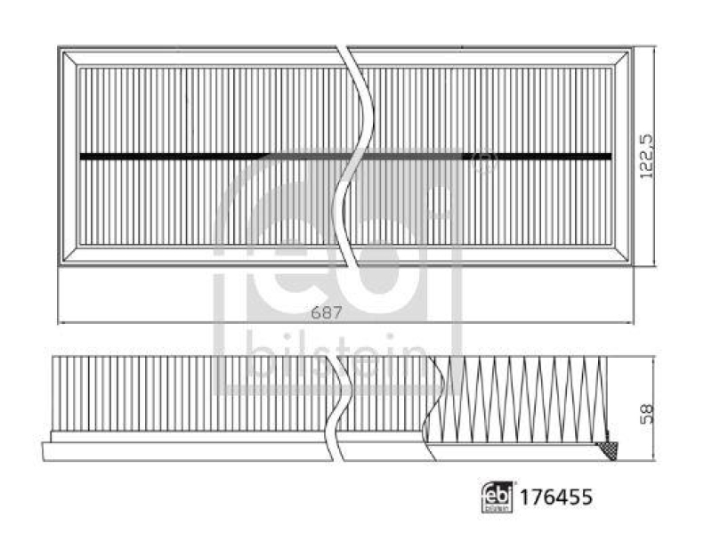 FEBI BILSTEIN 176455 Luftfilter für Porsche