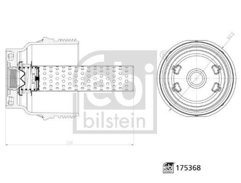 FEBI BILSTEIN 175368 Ölfilterdeckel für TOYOTA