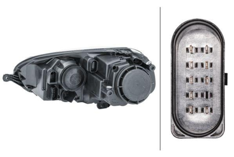 HELLA 1EG 247 007-621 Heckscheinwerfer rechts Halogen VW