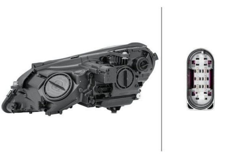 HELLA 1EL 010 800-021 Heckscheinwerfer rechts Halogen MB