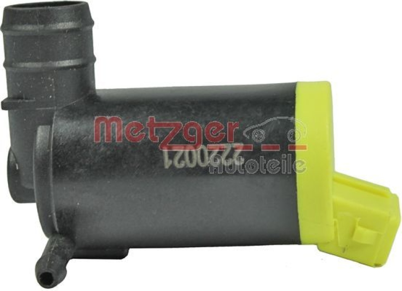 METZGER 2220021 Waschwasserpumpe, Scheibenreinigung für CITROEN/FIAT/PEUGEOT vorne