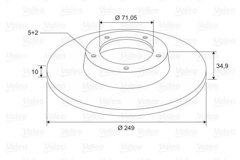 VALEO 197648 Bremsscheibe