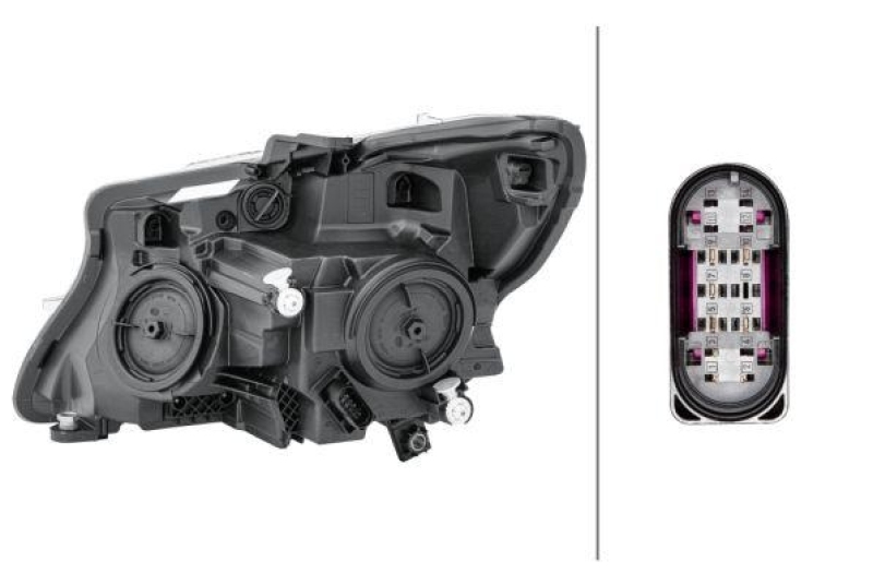 HELLA 1EL 011 284-521 Heckscheinwerfer rechts Halogen MB