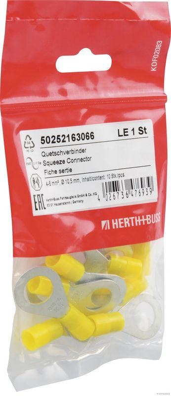 HERTH+BUSS 50252163066 Quetschverbinder 4 - 6 mm², Ø 10,5 mm, DIN 46237, 10 Stück