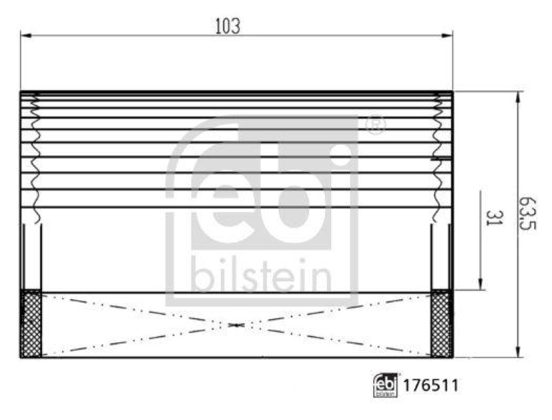 FEBI BILSTEIN 176511 Ölfilter mit Dichtringen für Mercedes-Benz