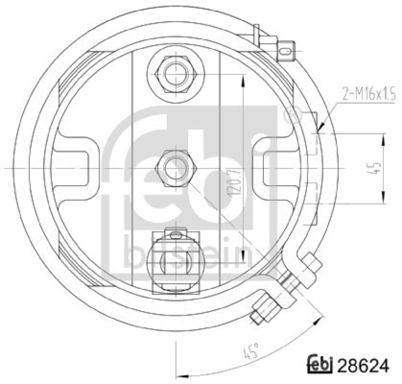 FEBI BILSTEIN 28624 Doppelmembranzylinder mit AnbaumaterialUniversell verwendbar