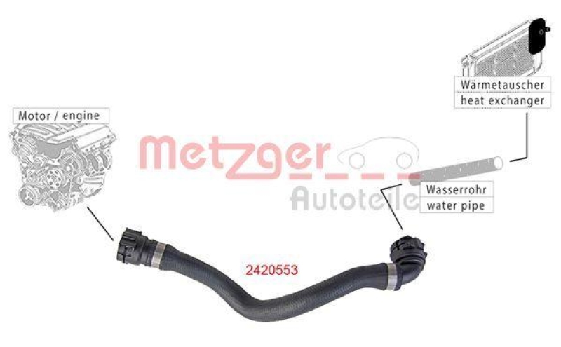 METZGER 2420553 Kühlerschlauch für BMW