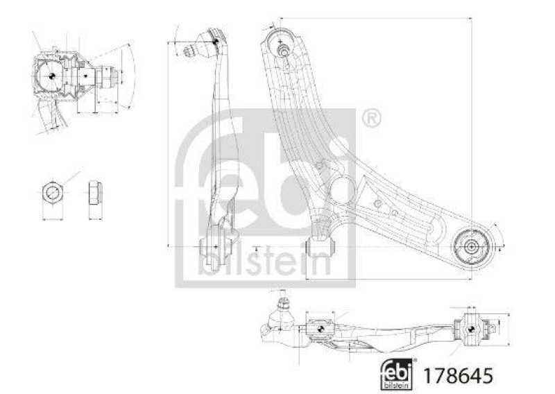 FEBI BILSTEIN 178645 Querlenker mit Lagern, Gelenk und Sicherungsmutter für KIA