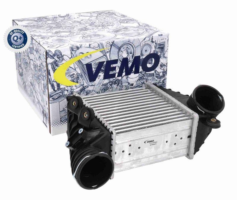 VEMO V15-60-6033 Ladeluftkühler 183x190x85 mm, Auto/Schalt, M./O. Klima für VW