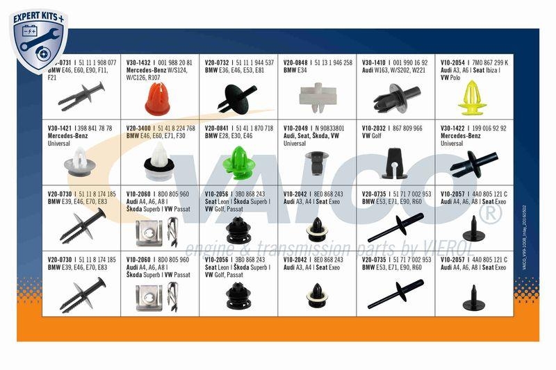 VAICO V99-1008 Sortiment, Befestigungselemente Universalclips Sortiment Deutsche Fzg. 2