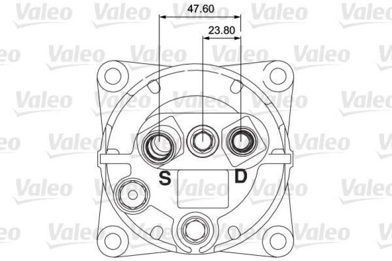 VALEO 716653 Univ. Kompr. TM16 2AG 24V B H ORG LS