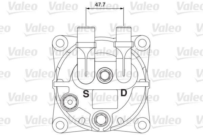 VALEO 716655 Univ. Kompr. TM16XS 2AG 24V B V ORG 3E