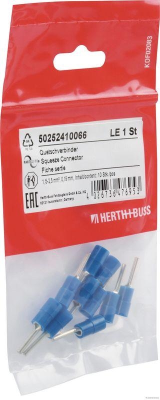 HERTH+BUSS 50252410066 Quetschverbinder 1,5 - 2,5 mm², Ø 1,9 mm, DIN 46231, 10 Stück