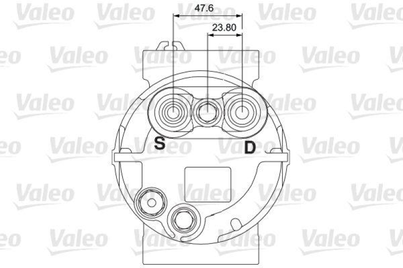 VALEO 716657 Univ. Kompr. TM21XS 8GR 12V B PAD 3E