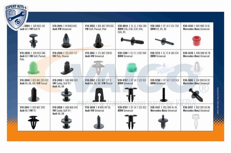 VAICO V99-1025 Sortiment, Befestigungselemente Universalclips Sortiment Deutsche Fzg. 3