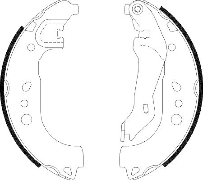 HELLA 8DB 355 022-131 Bremsbackensatz für SEAT/SKODA