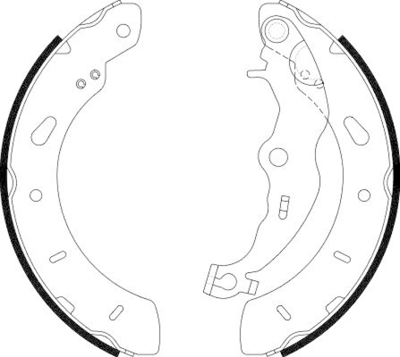 HELLA 8DB 355 022-201 Bremsbackensatz für FORD