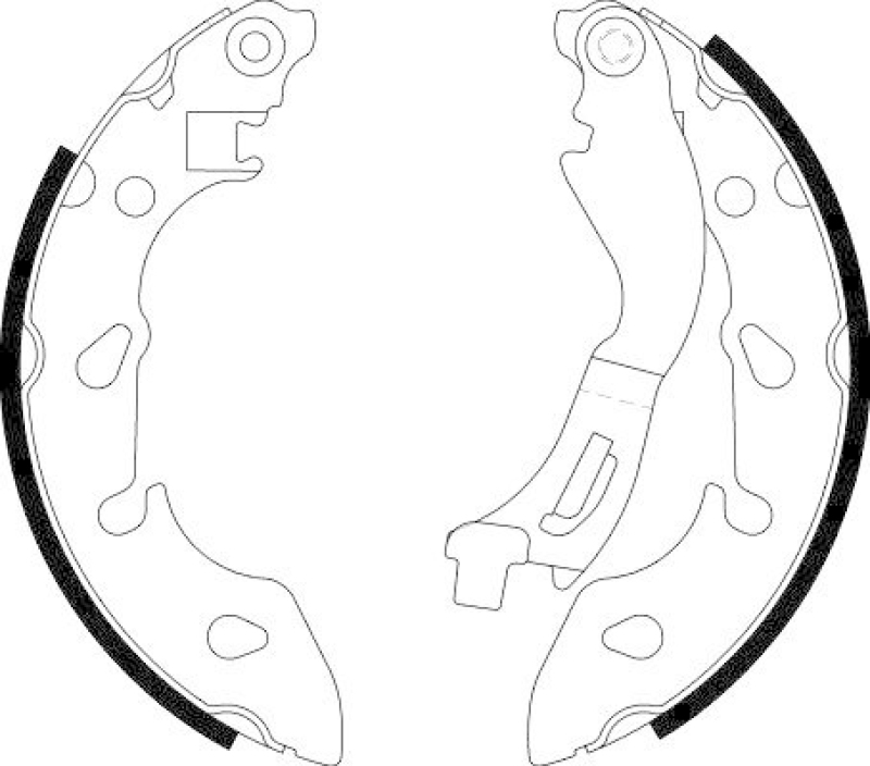 HELLA 8DB 355 022-211 Bremsbackensatz für FIAT/FORD