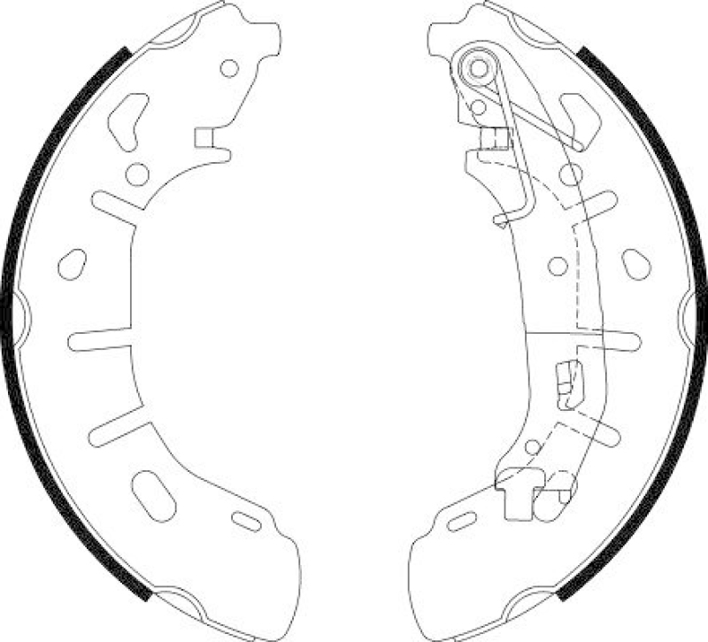 HELLA 8DB 355 022-221 Bremsbackensatz für OPEL/FIAT/VAUXHALL