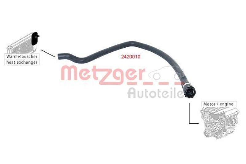 METZGER 2420010 Kühlerschlauch für BMW