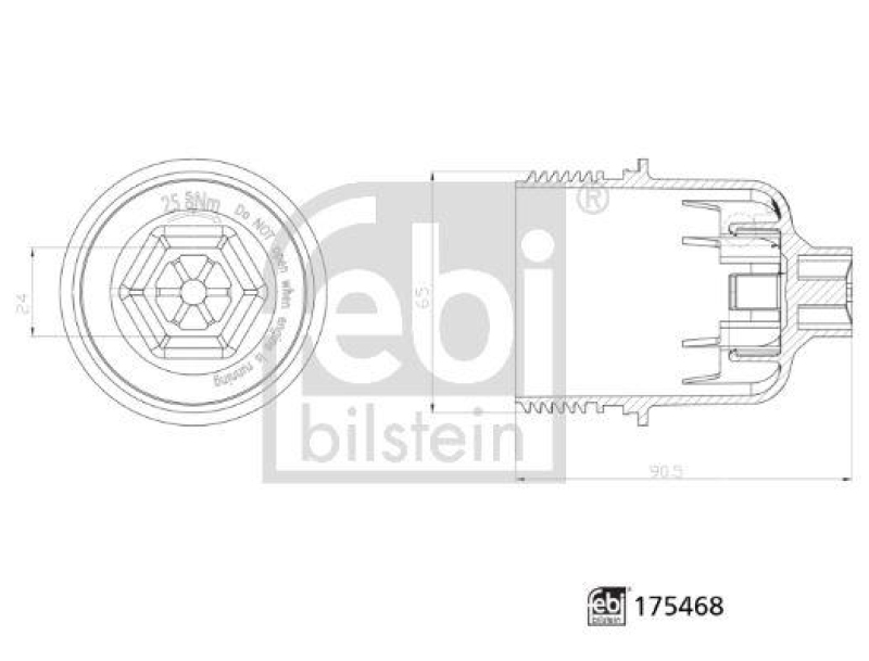 FEBI BILSTEIN 175468 Ölfilterdeckel mit Dichtring für Chrysler