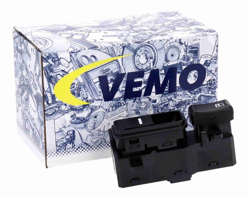 VEMO V26-73-0050 Schalter, Fensterheber schwarz, Beifahrerseitig für HONDA