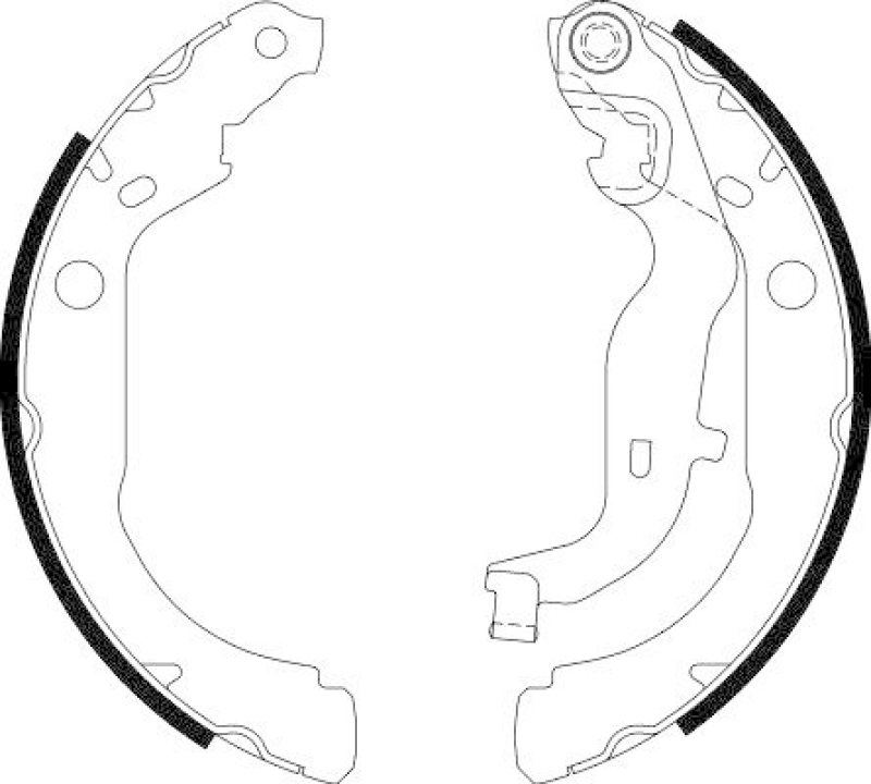 HELLA 8DB 355 022-261 Bremsbackensatz für DACIA