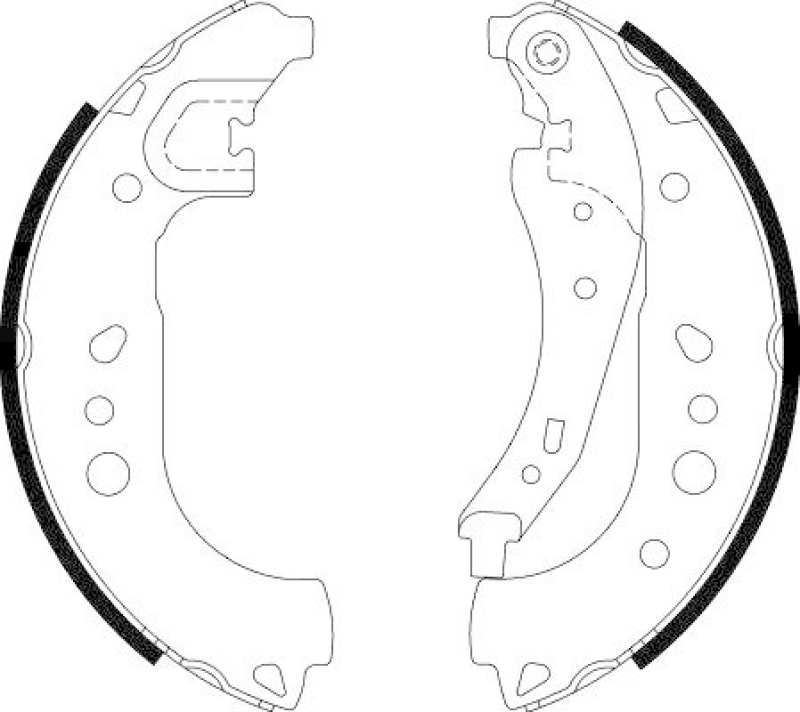 HELLA 8DB 355 022-281 Bremsbackensatz für RENAULT TWINGO III (BCM_)