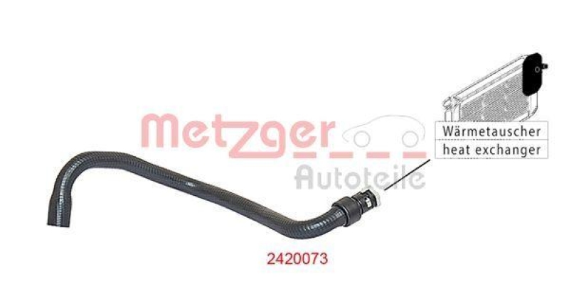 METZGER 2420073 Kühlerschlauch für FORD