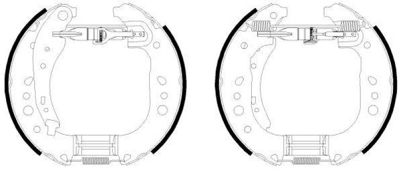 HELLA 8DB 355 022-431 Bremsbackensatz für RENAULT TWINGO III (BCM_)