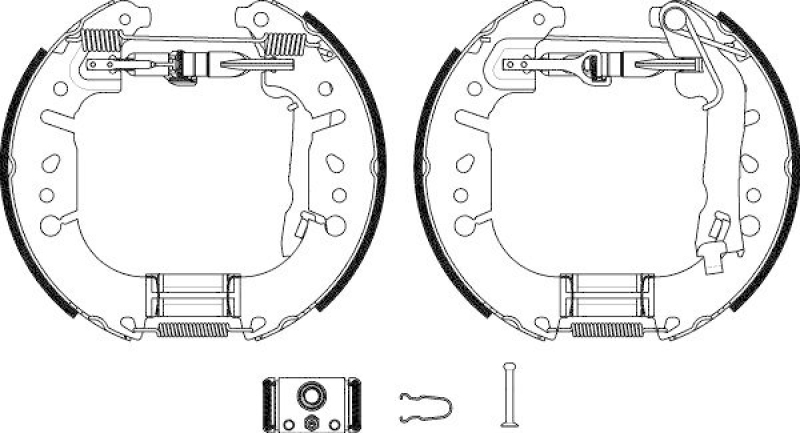 HELLA 8DB 355 022-451 Bremsbackensatz für FIAT