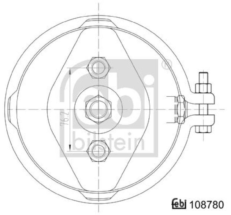 FEBI BILSTEIN 108780 Membranzylinder mit Anbaumaterial für Bergische Achsen