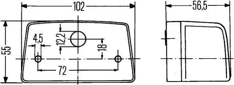 HELLA 2KA 998 523-007 Kennzeichenleuchte Halogen