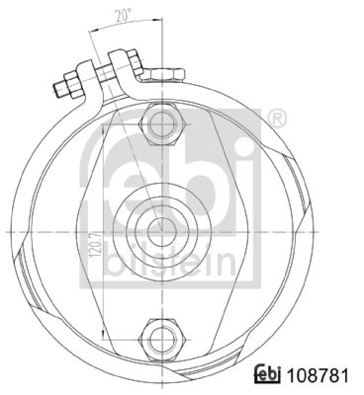 FEBI BILSTEIN 108781 Membranzylinder mit Anbaumaterial für Sauer