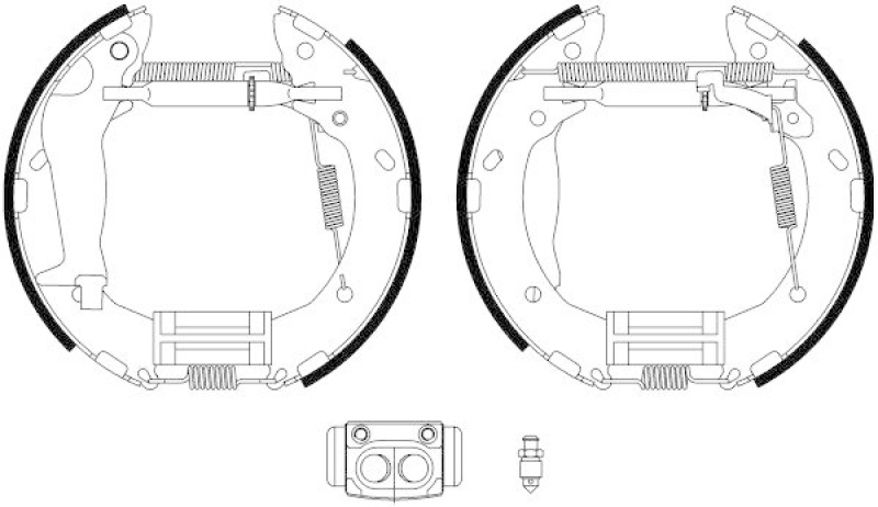 HELLA 8DB 355 022-611 Bremsbackensatz für HYUNDAI GETZ (TB)