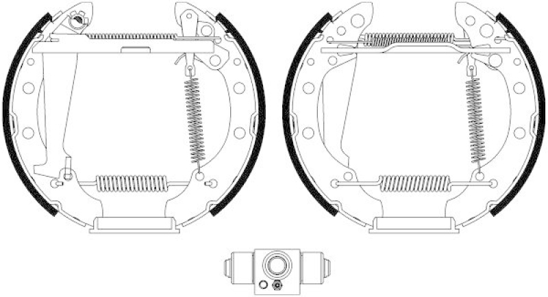 HELLA 8DB 355 022-711 Bremsbackensatz für VW/SEAT/AUDI