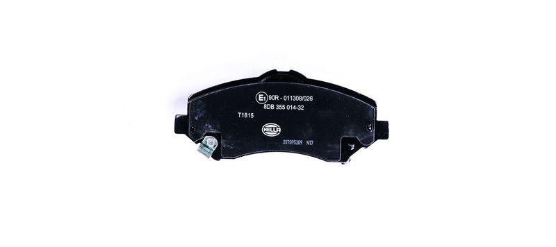 HELLA 8DB 355 014-321 Bremsbelagsatz, Scheibenbremsbelag für DODGE/FIAT/CHRYSLER/...