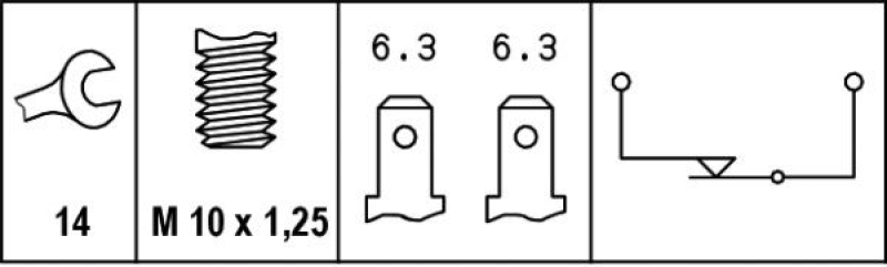 HELLA 6DF 007 364-001 Bremslichtschalter