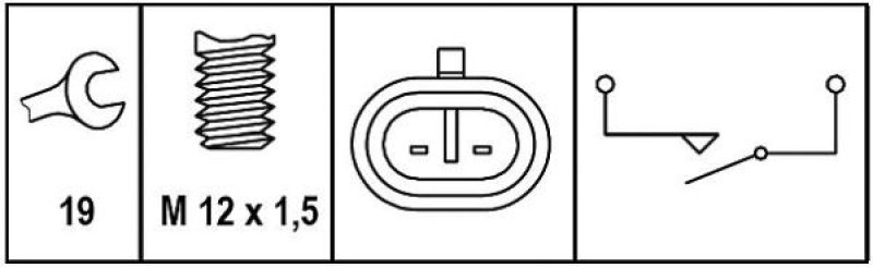 HELLA 6ZF 008 621-261 Schalter Rückfahrleuchte