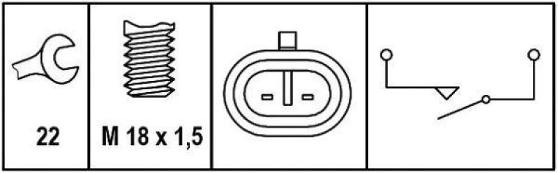 HELLA 6ZF 008 621-301 Schalter Rückfahrleuchte